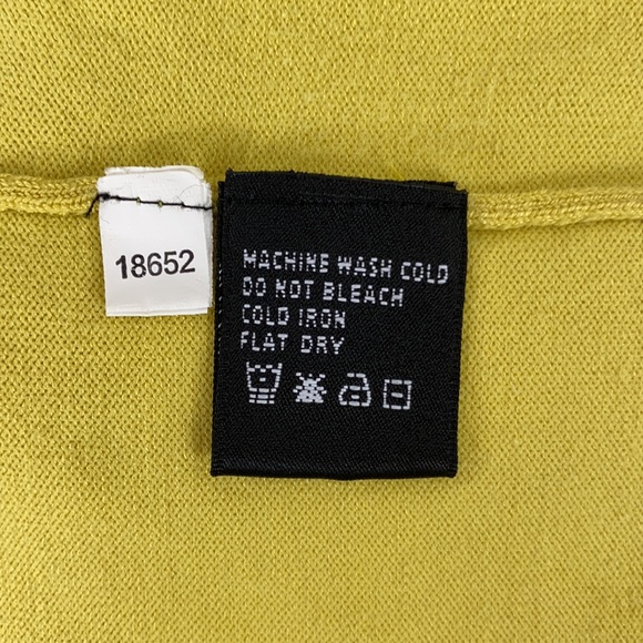 August Silk Woman Casual Chartreuse Yellow Silk Blend Knit Tee - Picture 11 of 11